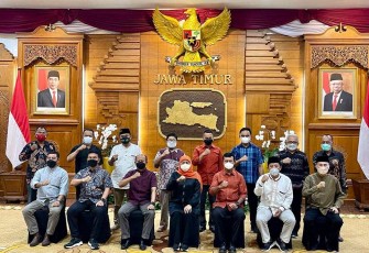 Silaturahmi Forkopimda Jatim bersama SPSI Jatim, Jum'at (22/4/2022)