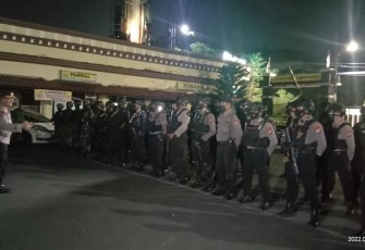 Polrestabes Makassar gencarkan patroli gabungan, pastikan Situasi aman terkendali. Sabtu (23/4/2022)