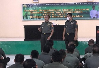 Dandim 1310/Bitung, saat memberikan arahan, Kamis (28/4/2022)