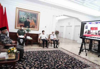 Wapres RI hadiri pembukaan Musrenbangnas Tahun 2022 secara virtual. Kamis (28/4/2022) 