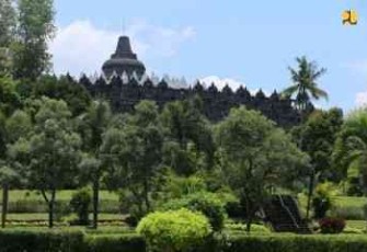Destinasi wisata candi Borobudur siap menyambut wisatawan libur lebaran. Jum'at (29/4/2022)