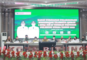 Pemkot Bitung bersama Forkopimda,saat rapat persiapan MTQ, Selasa (10/5/2022)