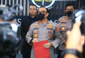 Kadiv Humas Polri saat keterangan pers upaya mitigasi penyebaran PMK Ternak di Jakarta. Rabu (11/05/2022)