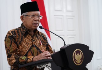 Wapres RI saat menghadiri perayaan Waisak 2566 BE secara virtual di Jakarta. Senin (16/05/2022)