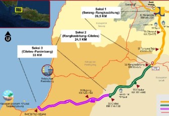 Road map tol Serang -Panimbang. Selasa (17/05/2022)