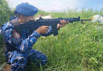 Personel lanud Husein Sastranegara siaga tembak hadapi GPK. Rabu (18/05/2022)