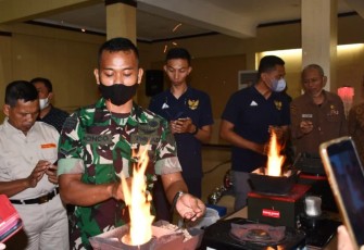 Kompor Biomass produk kreatif prajurit Korem 081/DSJ