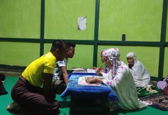 Antusias anak anak belajar mengaji di perbatasan 