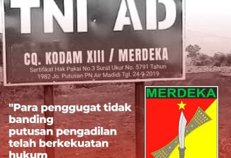 Klarifikasi terkait lahan milik TNI AD 