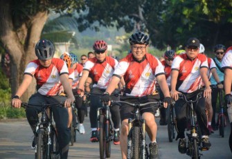 Fun bike jajaran Polda Banten sambut Hari Bhayangkara Ke-76 