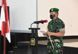 Danrem 023/KS saat pimpin sertijab dan korps raport di Makorem 