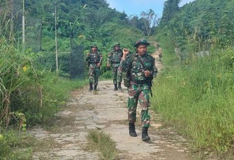 Lari tempur uji ketahanan fisik prajurit Awang Long 