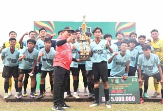 Tim An Harul Ulum Blitar meraih gelar juara liga Santri Piala Kasad tahun 2022 tingkat Korem 081/DSJ di Madiun