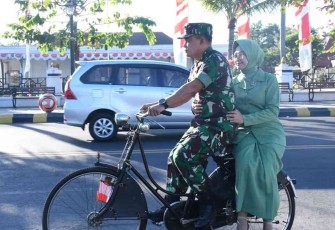 Danrem 081/DSJ Kolonel Inf Deni Rejeki gowes ontel kunjungi Kodim 0803/Madiun