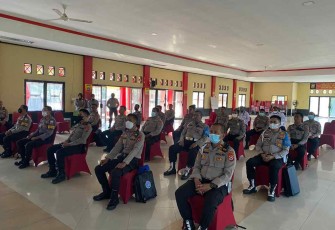 Pendidik SPN Polda Banten saat menerima pelatihan Lemdiklat Polri 