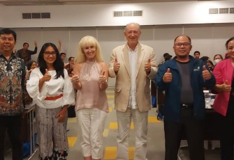 Foto Nasrun Siagian saat acara Business Matching di Bali