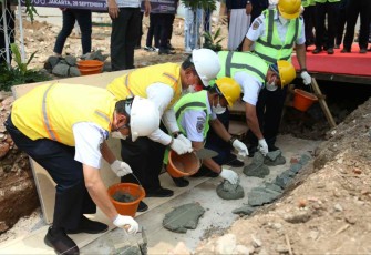 Peletakan batu pertama pembangunan rumah dinas di Jakarta 
