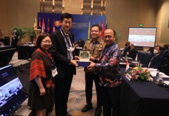 Sekjen Kemnaker Anwar Sanusi saat menghadiri SLOM di Filipina, Rabu (26/10)