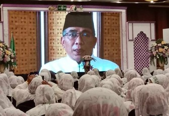 PBNU Kiai Yahya Cholil Staguf saat memberikan sambutan 