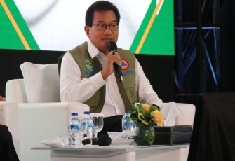 Prof Wiku Adisasmito saat memberikan keterangan dalam rakor satgas penanganan PMK di Jakarta 
