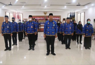 Upacara peringatan HUT Korpri Ke-51 jajaran Kanwil Kemenkumham Banten secara virtual 
