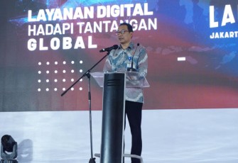 Dirjen perhubungan laut Arif Toha saat membuka Rakornis Bidang Lalu Lintas dan Angkutan Laut tahun 2022 di Hotel Grand Mercure Kemayoran Jakarta, Rabu (7/12)