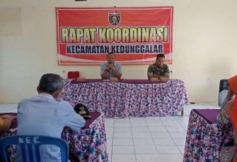 Peltu Agus saat menghadiri rakor tingkat kecamatan 
