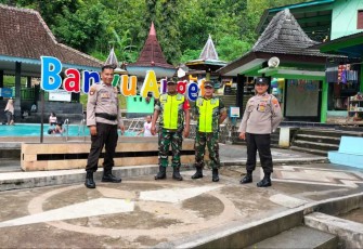 Pengamanan Nataru di objek wisata Banyu Anget