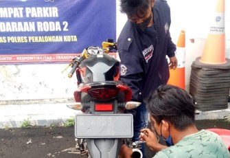Salah satu R2 knalpot brong yang terjaring razia
