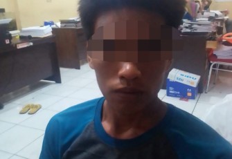 Salah satu dari tiga tersangka pertolongan jahat Curat di Bengkulu Utara.
