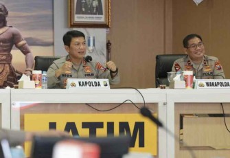 Kapolda Jatim Irjen Pol Nico Afinta saat pimpin rakor kesiapan malam puncak Gebyar Nusantara Gemilang Jawa Timur 2022