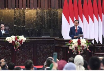 Presiden Joko Widodo membuka Sidang ke-8 Pertemuan Ketua Parlemen G20 atau The 8th G20 Parliamentary Speakers’ Summit (P20) di Ruang Rapat Paripurna, Gedung Nusantara MPR/DPR/DPD RI, Jakarta, Kamis (6/10)
