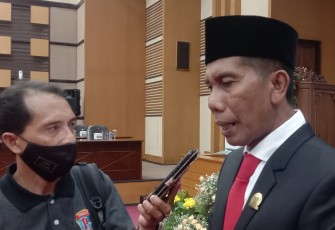 Joko Eko Sujarwanto, saat diwawancara usai pelantikan
