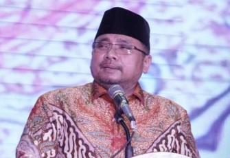 Menag Yaqut Cholil Qoumas beri sambutan pada Festival Toleransi dan Pagelaran Seni Budaya di Sam Poo Kong