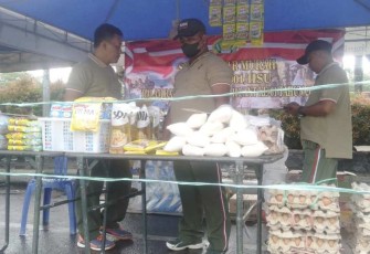 Stand Pasar Murah Kodim 1001/HSU-Balangan, Sabtu (3/12)