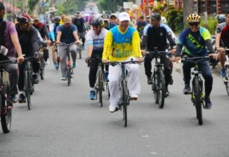Kapolres Rejang Lebong Dampingi Gubernur Gowes