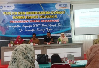 P3M ITB HAS bekerjasama dengan dosen LLDIKTI Wilayah X mengadakan pengabdian kepada masyarakat dalam meningkatkan kapasitas UMKM dan Kelompok Tani di Kecamatan Kamang Magek, Agam.