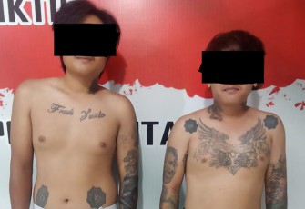 Terduga pelaku saat diamankan