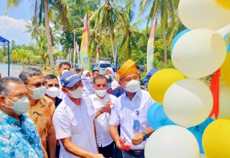 Pencanangan Kampung Budidaya Perikanan oleh Direktur Jendral Perikanan Budidaya KKP RI Tb. Haeru Rahayu,A,Pi,M.Sc., Sabtu (02/04/2022). 