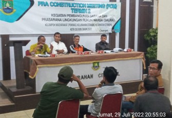 Rapat Pokmas Kelurahan Citangkil di Aula Kelurahan Citangkil kecamatan Citangkil Kota Cilegon pada Jum’at, (29/07/2022).