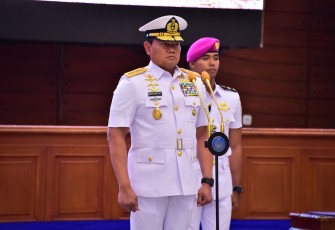 Kasal Laksamana TNI Yudo Margono saat Pimpin Sertijab Tiga Jabatan Strategis di Lingkungan Mabesal