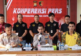 Wakapolres Kepahiang Polda Bengkulu Kompol Jupri, S.IK, saat memimpin pelaksanan release bersama awak media siang hari kemarin Jumat (24/06).