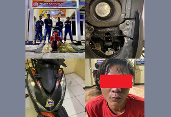 Tersangka dan barang bukti saat diamankan