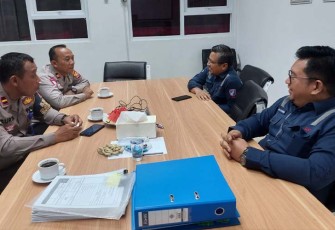Anggota Polres Bengkulu Tengah saat Tingkatkan Koordinasi Antar Instansi