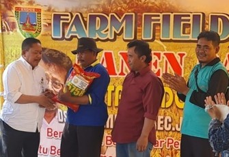 Warjito pada acara Farm Field Day di Desa Sidomulyo, Kecamatan Jekulo, Kabupaten Kudus, kemarin Rabu (14/9/2022).