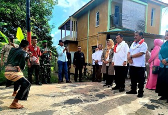Penyambutan kunjungan Gubernur Ansar di Kabupaten Lingga