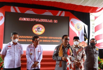 Mahfud MD saat di Kepahiang, Bengkulu, Sabtu (12 Maret 2022).