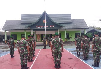 Apel pagi di Makodim 1016/Plk, Jalan Ahmad Yani, Nomor 80, Palangka Raya, Rabu (16/3). 
