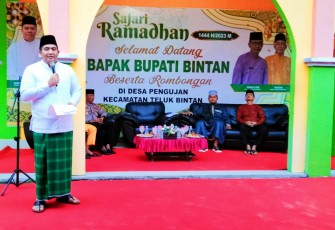 Bupati Bintan Roby Kurniawan saat sambutan