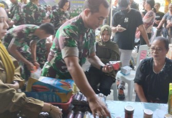 Dandim 1310/Bitung saat mengikuti Bazar yang di selenggarakan oleh Kodam XIII/Mdk